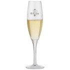 Bride Toasting Glass Wedding Champagne Flute Silver Mirror Insignia
