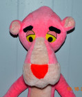 Vintage 1980 Original 43  Poseable Stand-up Plush Pink Panther By Mighty Star