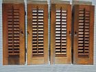 Vintage Wood Folding Louver Window Interior Shutters Each 2 Panel Set 20  X 14 