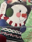 84383 Snowman Stocking Felt Applique Kit Bucilla 18    Frosty Candy Canes Cute New