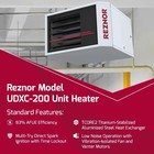 Reznor Udxc-200 200 000 Btu Natural Gas Unit Heater Ceiling Mount