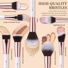 27pc Makeup Brush Set Professional Synthetic Kabuki Foundation Blending Kit