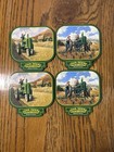 John Deere Tractor Coasters Set 4 Style D810 Lunch Time V For Victory Cork Back