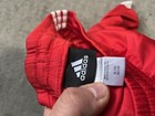 Adidas Boys Athletic Shorts Red Xl Signature Logo Stretch Pocket