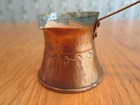 Vintage Hammered Copper Turkish-style Melting Coffee Pot Etched Jezve   Video