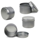 Ericx Light Candle Tin 24 Piece  4 Oz  For Making Small  Silver