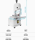 1500w Commercial Electric Bone   Meat Bandsaw Sawing Cutter Machine With 8-blade