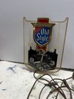 Vintage Old Style Beer Light Clock Sign 1982 Pub bar Mancave Garage  Works 