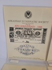 Arkansas Numismatic Society 40th Anniversary Treasury Warrant Souvenir Cards 