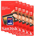 Lot Of 5 X Sandisk 16gb Sdhc Class 4 Sd Flash Memory Card Camera Sdsdb-016g-b35
