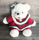 Dan Dee 2004 Collector s Choise Snowflake 10  Plush Christmas Bear Boy Girl Set