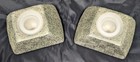 Pair Shawnee Pottery Elegance 1419 Basketweave Rectangular Taper Candle Holders 