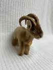 Vintage Steiff Rocky Mountain Goat Mohair Wool 6  1960 s Green Eyes Tags Button 