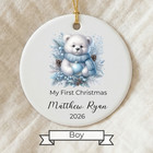 Personalized Baby First Christmas Ornament  Baby Name Keepsake  Boy Or Girl  New