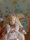 Fabulous Vintage All Artist  Bisque Miniature Dollhouse 3  Doll