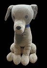 Princess Soft Toys Plush Animal Gray Blue Collar Greyhound Bus Dog Rare 22  Tall