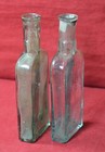 Antique Old German Medical Apothecary Glass Bottle Set Of 2 Pcs Rare