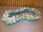 Aloha Spirit Green Ceramic Hawaiian Lei Vase