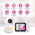 Digital Video Baby Monitor With Pan And Tilt And Night Light  Vm4263  white 