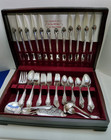 Set 1847 Rogers Bros  Silverplate Flatware Set   remembrance   105 Pcs   In Case