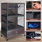 60   Metal Large Ferret Cage  Rolling Chinchilla Cage  Critter Coop With Hammock