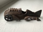 Hubley Cast Iron Fin Tail Racer  Early    1877-     2    Broken Fender No Wheels