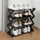4 Tier Shoe Rack  Narrow Stackable Shoe Storage Organizer Shelf