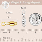 Ohinglt Magnetic Necklace Clasp Extra Strong  Gold And Silver Plated Magnet Jewe