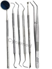 Premium Dental Instruments Scaler Tools Teeth Cleaning 6pc Oral Hygiene Deep Kit