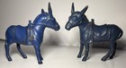 Original Antique Cast Iron Arcade Blue Mule Donkey Horse Still Penny Bank Single