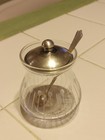 Mustard Jar With Sterling Silver Lid spoon