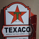 Texaco Motor Oil Porcelain Enamel Sign  24x14 Inches 2 Sided