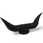 Hood Ornament Bull Horns Black Finish Peterbilt Kenworth Universal