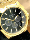 Citizen Men s Watch Eco-drive Ca4512-50e Chronograph Black Dial Gold Steel 43mm
