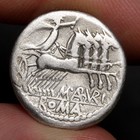 Roma Head Denarius 132bc Ancient Roman Republic Silver Coin Aburius Geminus