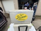 Vernors Ginger Ale Metal Advertising Cooler Silver Yellow Green Soda Theme 