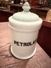 Antique Whitall Tatum Pharmacy Apothecary White Milk Glass  petrolatum  Jar 