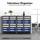 Pvc 32-slots Office File Storage Shelf Organizer Desk Folders Mail Sorter Rack