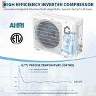 12000 Btu Split Ac Heat Pump 21 Seer Cools 750 Sq Ft Pre Charged Wifi Voice 230v