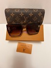 Lv Oversized Brown Sunglasses Authentic In Box