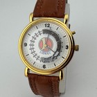 Vintage Lionel Quartz Watch Unisex Gold Tone Play Train Sound Leather New Batter