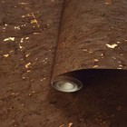 Real Natural Cork Brown Gold Metallic Foil Texture Wallpaper