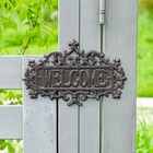 Sungmor Cast Iron Welcome Sign     Vintage Style Decorative Wall Plaque   82