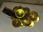 Vtg Mid Century Acrylic Lucite Grapes Large Yellow Amber Cluster Retro Mcm