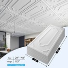 12-pack 24 x48  Pvc Drop Ceiling Tiles 3d Wall Panels Cover 96 Sq ft