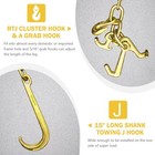G80 J Hooks Tow Chain  Recovery Tow Hooks Chain 15in J Hook W rtj   Grab Hook