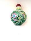 Vintage Chinese Porcelain Floral Butterfly Motif Snuff Bottle 2 5 