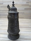 Vintage German Pewter Stein Lidded