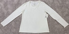 Nine West Soft Spun Ribbed Knit Long Sleeve Top Large