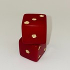 Vintage Large 1 Inch Red Opaque Bakelite Dice Set - Jumbo Retro Gaming